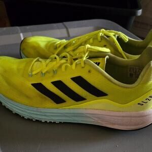 Adidas SL20 Running Shoes Mens 9.5 Neon Green Highlighter